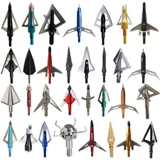 12Pc Hunting Broadheads Story Mania Sharp Blade Compound Bow Crossbow Arrow Tip