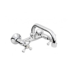 Miscelatore Doppio Manico Nostalgico Con Croce Retro Per Lavabo