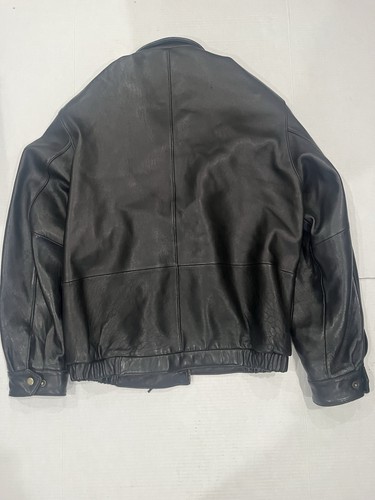 VTG Lambskin Leather Jacket Couture By J Park Black Full Zip Lined Men’s Sz M - Picture 2 of 7