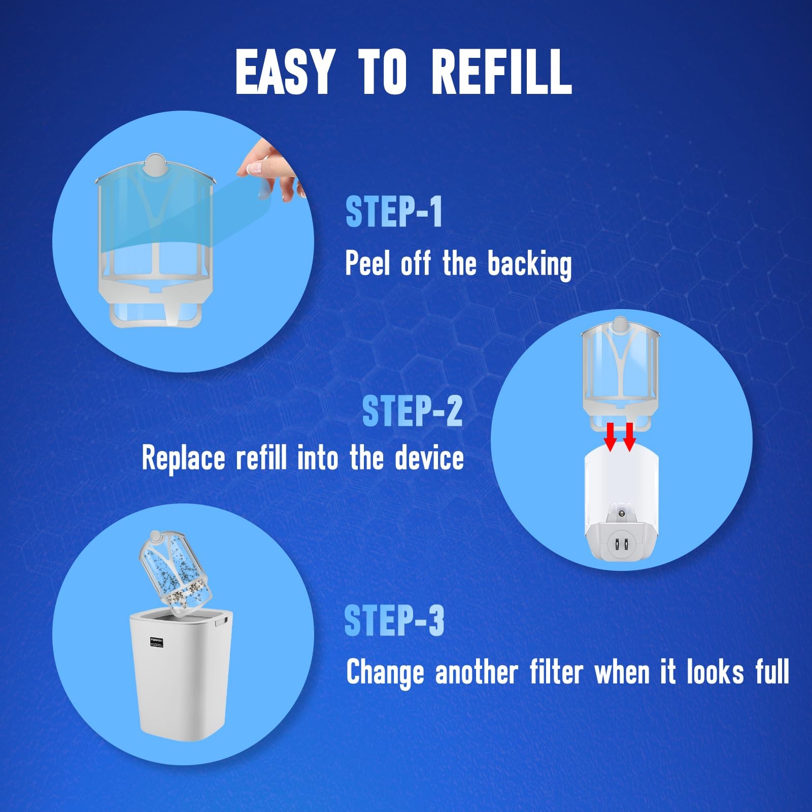 elvizam 10 Pack Refill Cartridge Kit for ZIVO M364 Max Plug-in Light