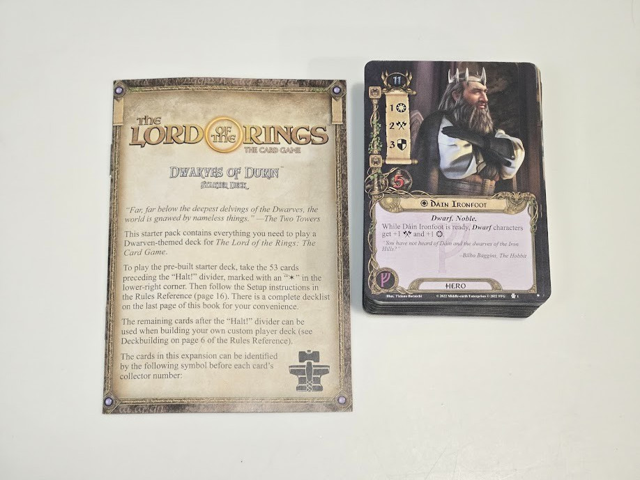 The Lord of the Rings Card Game The Dwarves of Durin Starter Deck (Used)