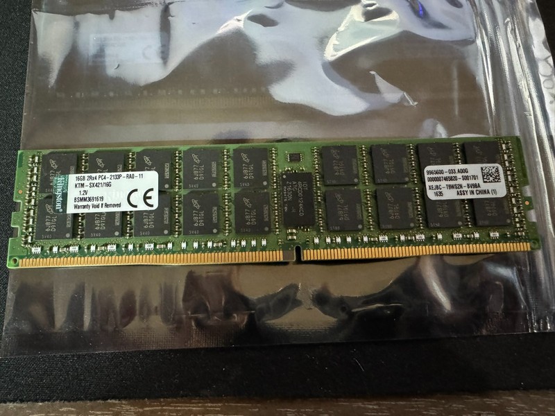 Qty 2 Kingston 16GB DDR4 Server Memory Modules – KTM-SX421 (32GB Total)