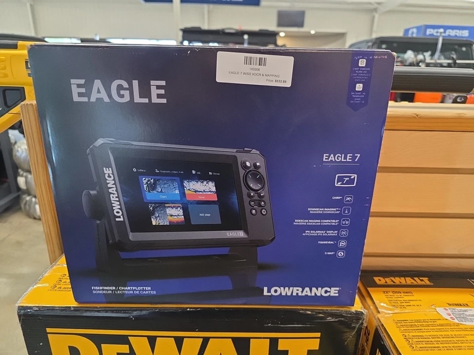 Lowrance Eagle 7 w/SplitShot T/M Transducer & Inland Charts - Image 2 of 3