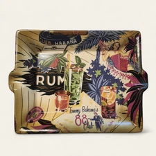 Rare Tommy Bahama 88 Club Tiki Bar Havana Cigar Ashtray Habana