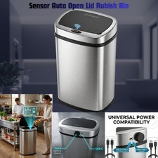 Sensor bin Automatic Lid Open Touchless Trash Bin Stainless Steel 50L SensiB