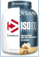 Dymatize ISO100 Whey Protein Powder Isolate, Gourmet Vanilla - 5lb