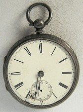 Key Wind-1800/1900's James Whyte Dublin Chain Drive Sterling Fusee Pocket Watch