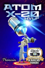 ATOM X20 HVLP Auto Spray Gun Kit – Basecoat & Clearcoat Pro Painter + GunBudd