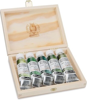 Schmincke - HORADAM  AQUARELL, Super-Granulation Set Forest, 5 x 15 ml tube