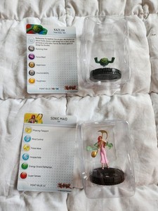 Yu-Gi-Oh HeroClix Sonic Maid And Kazejin Figures And Cards