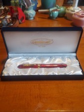 Stylo plume Conklin Nozac, 14 carats, écarlate, méd. neuf dans sa boîte, excellent état !