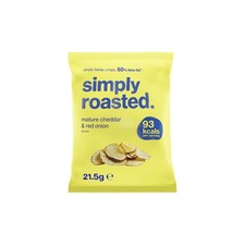 Simply Roasted | Mature Cheddar & Red Onion Crisps | 24 x 21.5g