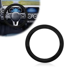Premium Universal Silicone Steering Wheel Cover Non Slip Grip Multiple Black