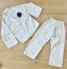 Kids White Taekwondo Dobok Size 0/130 - Global Tae Kwon-Do International - GTI