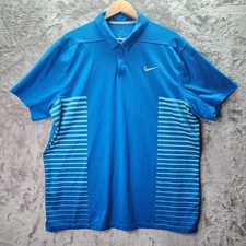 Nike Golf Tour Performance Dri-Fit Short Sleeve Polo Shirt Mens XL Blue