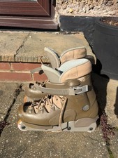 VINTAGE BAUER "CIVILITY" AGGRESSIVE INLINE SKATES TAN MENS SIZE 10 