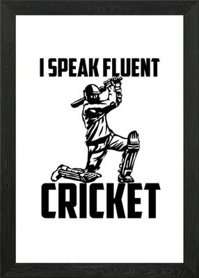 Gerahmtes Wandbild Poster Leinwanddruck Bild Cricketspieler Sport Geschenk