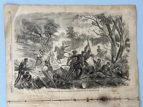 Harper's Weekly 8-17-1861 FANEUIL HALL, BOSTON, Confederate Uniforms, BULL RUN