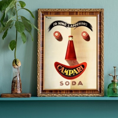 Vintage Campari Soda Poster Retro French Advertising Wall Art