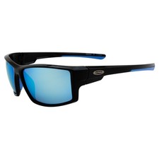 Sea Striker Hooked Up Polarized Fishing Sunglasses Black Frame Blue Mirror Lens