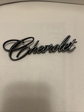 Vintage Chevrolet Metal Trunk Lid Script Emblem W Pins 9831025 Early 1970s