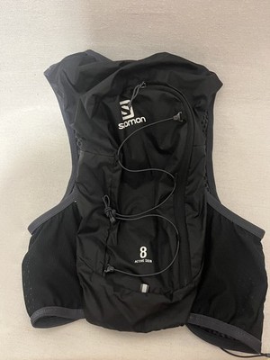 新品未使用 SALOMON ACTIVE SKIN 8 with FRASK M ACTIVE SKIN 8 Unisex Running Vest with flasks included | Salomon