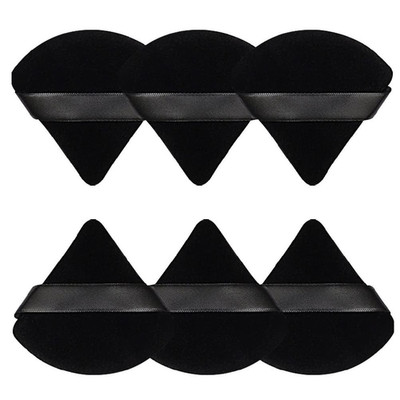 6 Pcs Powder Puff, Face Soft Triangle Makeup Puff Velour Makeup Sponge for Loose