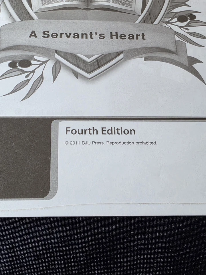 BJU Bible Truths 2 A Servant's Heart Test Answer Key 4th Edition Bob Jones  - Image 4 of 4