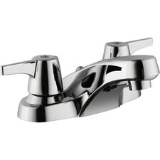 Glacier Bay Aragon 4 in. Centerset 2-Handle Low-Arc Bathroom Faucet Without Pop-