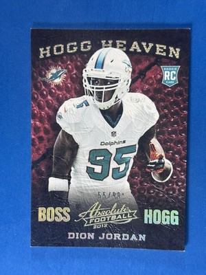 2013 Panini Absolute Hogg Heaven Boss Hogg #65 Dion Jordan Miami Dolphins #/99