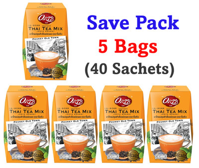 5x ORTA Instant Thai Tea Mix Drink Halal Phuket Oldtown Signature Thailand