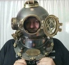 US Navy Antique Helmet Full size Divers Diving Helmet Scuba Mark V Gift 18"Inch