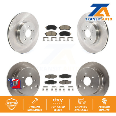[Front+Rear] Disc Brake Rotors And Ceramic Pads Kit For Subaru Crosstrek Impreza