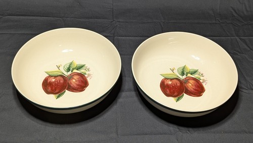 China Pearl Casuals Apples 2 Vegetable Serving Bowls 9"