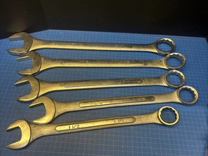 5 Piece SAE JUMBO COMBINATION WRENCH SET 1-1/2” To 2" Big Giant Combo