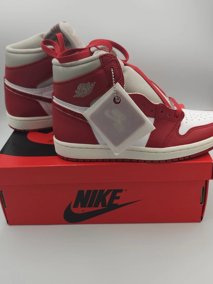 W Air Jordan 1 High Og. Iron Ore / Varsity Red-Sail Size UK4 US6.5Brand New ✅️ - Image 2 of 4