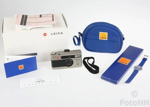 VERY RARE LIMITED EDITION LEICA MINILUX * TINTIN * WITH BLUE TINTIN CASE & WATCH