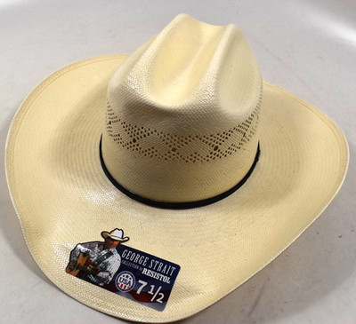 Resistol GEORGE STRAIT Stoney Ridge 20X Straw COWBOY Hat Natural Mens Size 7 1/2