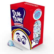 Blu Raspberry Lollipops - Bulk Candy Box with Lollipops Individually Wrapped, Si