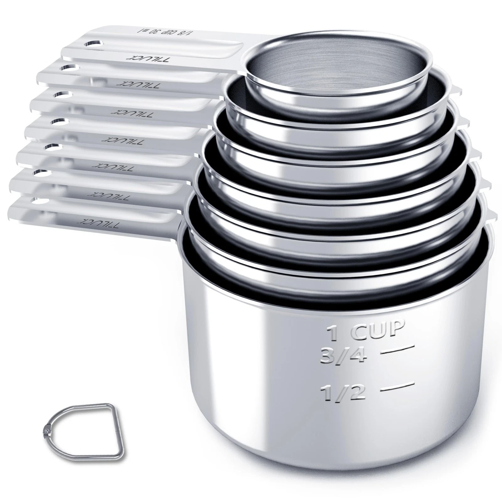 Stainless Steel Measuring Cups Set,Kitchen Gadgets for Cooking & Baking,Set of 7