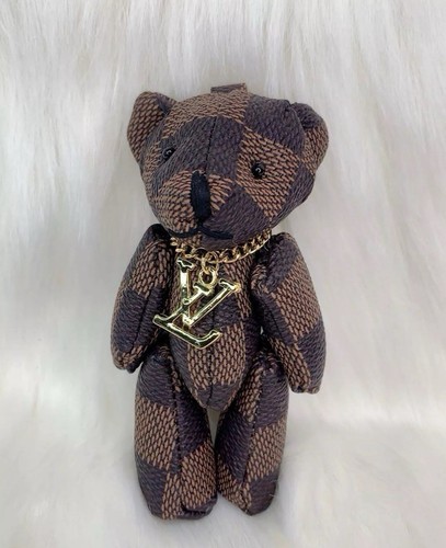 Braun Kunstleder Teddybär für L V Tasche/Schlüssel Accessoire Anhänger Schlüsselanhänger/Schlüsselanhänger - Bild 3 von 4
