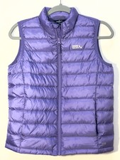 Eddie Bauer Down 650 Fill Puffer Vest Quilted Outdoor Kids L 14 Purple NWOT Zip