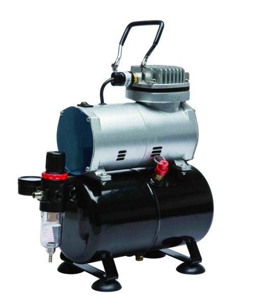 ÖLfreier MINI-KOMPRESSOR Airbrush Kompressor Druckluft AS186 4 BAR Lufttank-image