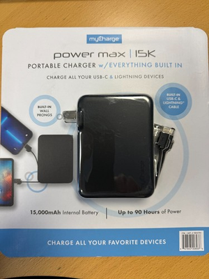 #ad RFA Brands myCharge power max 15K Portable Charger with Built In Cables $35.49
