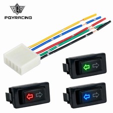 Universal 5-Pin DC12V Car Power Window Switch with LED Light Black 20A, 5P O