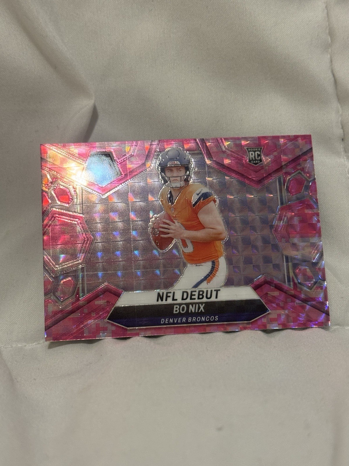 2024 Panini Mosaic - NFL Debut Bo Nix #271 Mosaic Prizm (RC) Pink Camo