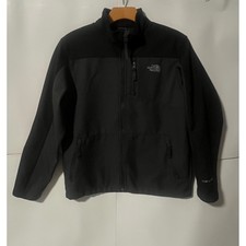 The North Face Apex Soft Shell Full Zip Jacket Black Gray Youth Size Large TNF