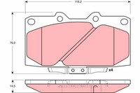 Bremsbelagsatz Scheibenbremse TRW GDB3131 FüR Nissan S14 200SX 16V Turbo