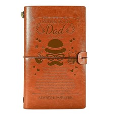 Memorial Gifts for Loss of Father, 136 Page Refillable Leather Journal Sympat...