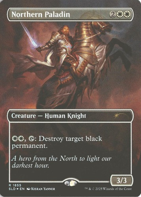 #ad MTG Northern Paladin Rainbow Foil Borderless 1855 Secret Lair NM $3.99